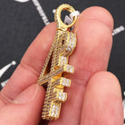 4 Pockets Full 4PF CZ Hip Hop Bling Bling Pendant Yellow Gold HipHopBling
