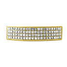 4 Row Princess Cut Gold Grillz Top HipHopBling
