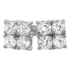 4 Stone Box CZ Diamond Bling Bling Earrings HipHopBling