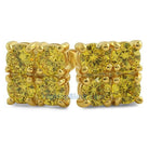 4 Stone Box Lemonade CZ Bling Bling Earrings HipHopBling