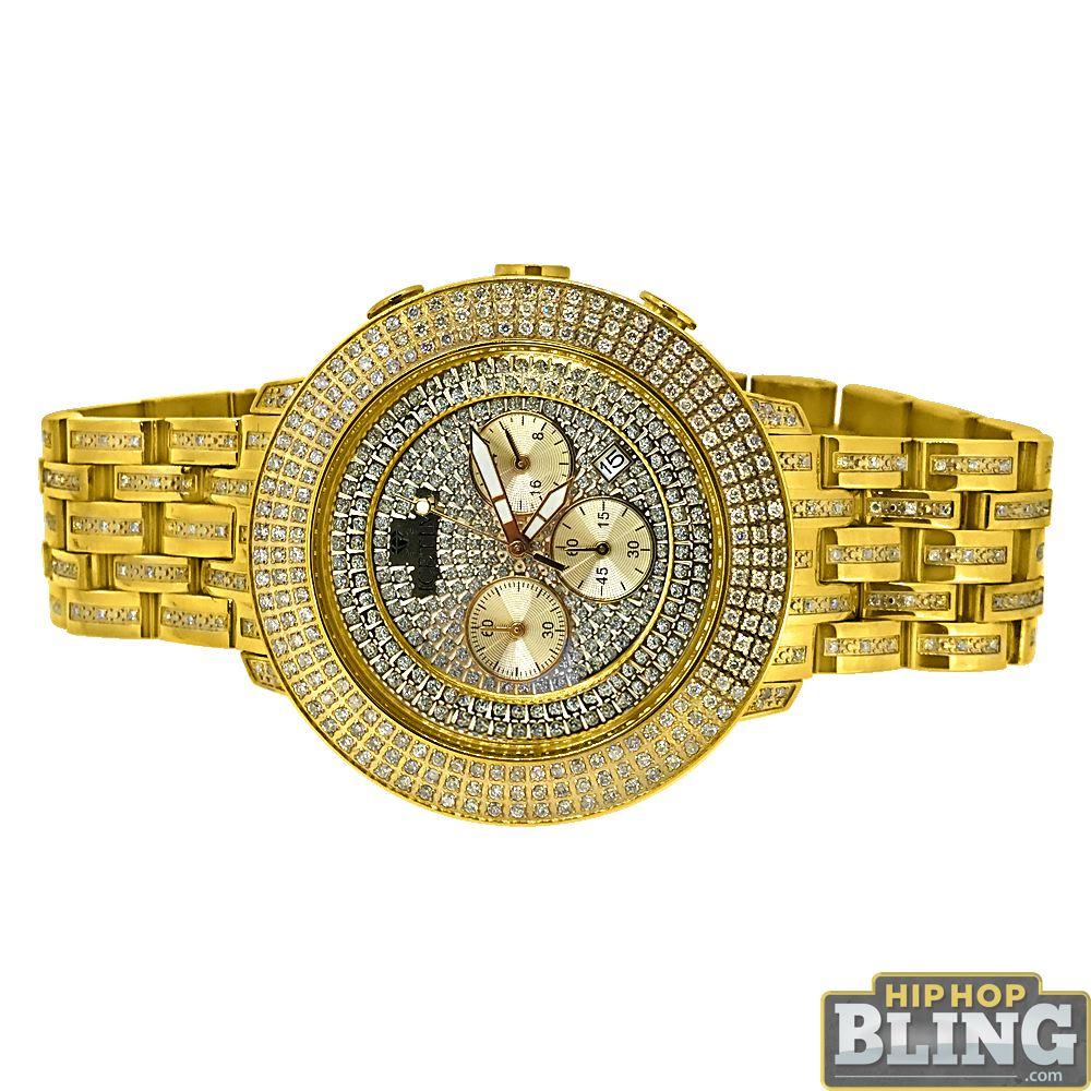 4.00 Carat Diamond Prince Gold Watch by IceTime HipHopBling