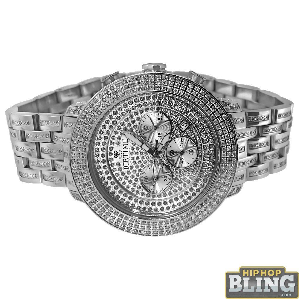 4.00 Carat Diamond Prince Steel Watch by IceTime HipHopBling