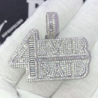4ever Paid Medium Baguette Bling CZ Iced Out Pendant Yellow Gold HipHopBling