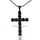 4mm Black CZ Diamond Bling Bling Cross HipHopBling