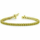 4MM CZ 1 Row Bling Bling Tennis Bracelet Lemonade 7" HipHopBling