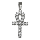 4MM CZ Ankh Cross Stainless Steel Bling Bling Pendant Only HipHopBling