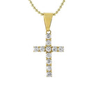 4MM CZ Cross Gold Stainless Steel Bling Bling Pendant Only HipHopBling