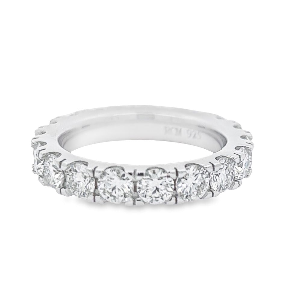 4MM Eternity Band 5.40cttw VVS Moissanite Ring .925 Sterling Silver 6 HipHopBling