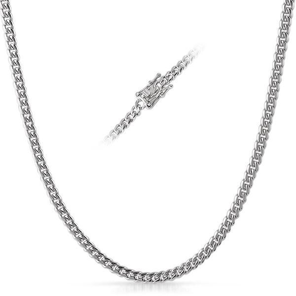 4MM Miami Cuban Chain Stainless Steel Triple Lock 20" HipHopBling