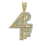 4PF 4 Pockets Full Baguette Diamond Pendant .95cttw 10K Yellow Gold HipHopBling
