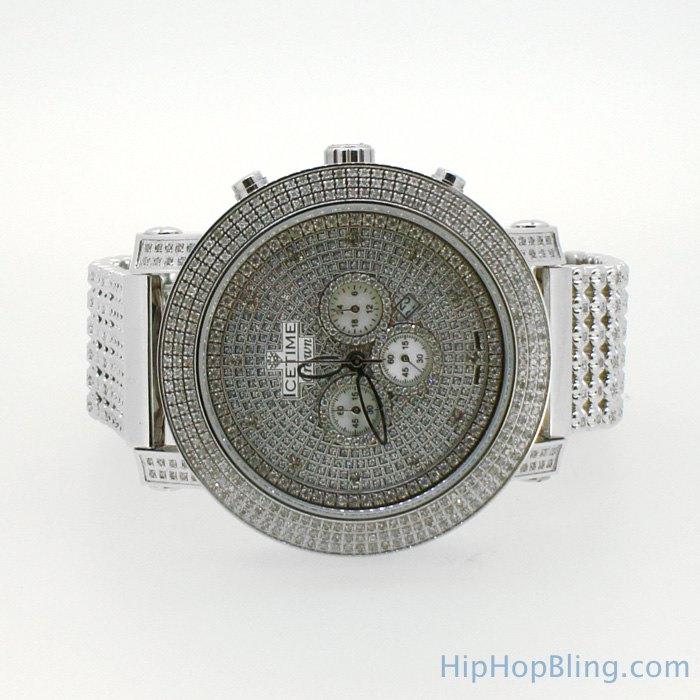 6.00 Carat Diamond Bezel & Band Icetime Steel Watch HipHopBling