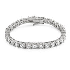 6MM CZ 1 Row Bling Bling Tennis Bracelet Rhodium 8" HipHopBling