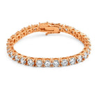 6MM CZ 1 Row Bling Bling Tennis Bracelet Rose Gold 8" HipHopBling