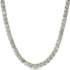6MM CZ Gold Steel 1 Row Hip Hop Tennis Chain 18" HipHopBling