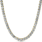 6MM CZ Gold Steel 1 Row Hip Hop Tennis Chain 18" HipHopBling