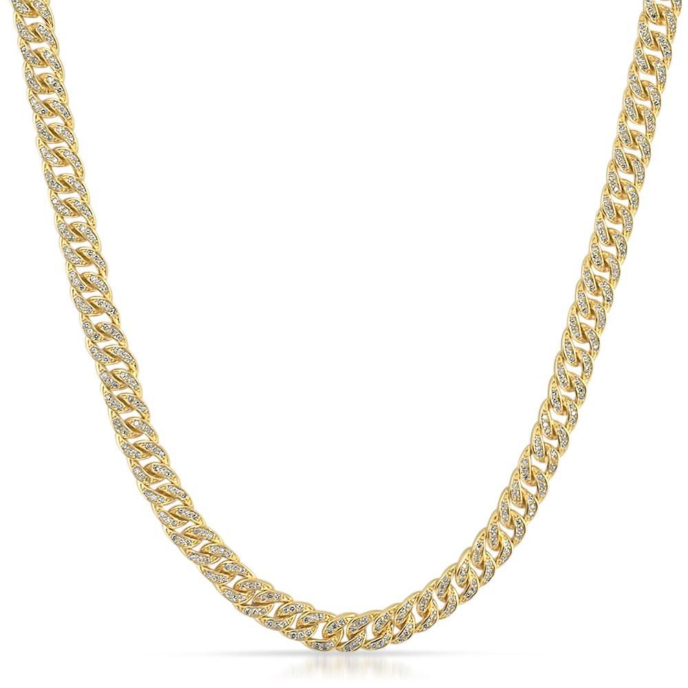 6MM Miami Cuban CZ Gold Hip Hop Chain 16" HipHopBling