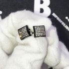 .72cttw Diamond Kite Earrings Black Stainless Steel HipHopBling