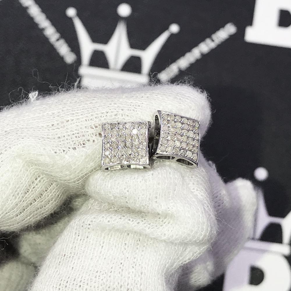 .72cttw Diamond Kite Earrings in Stainless Steel HipHopBling