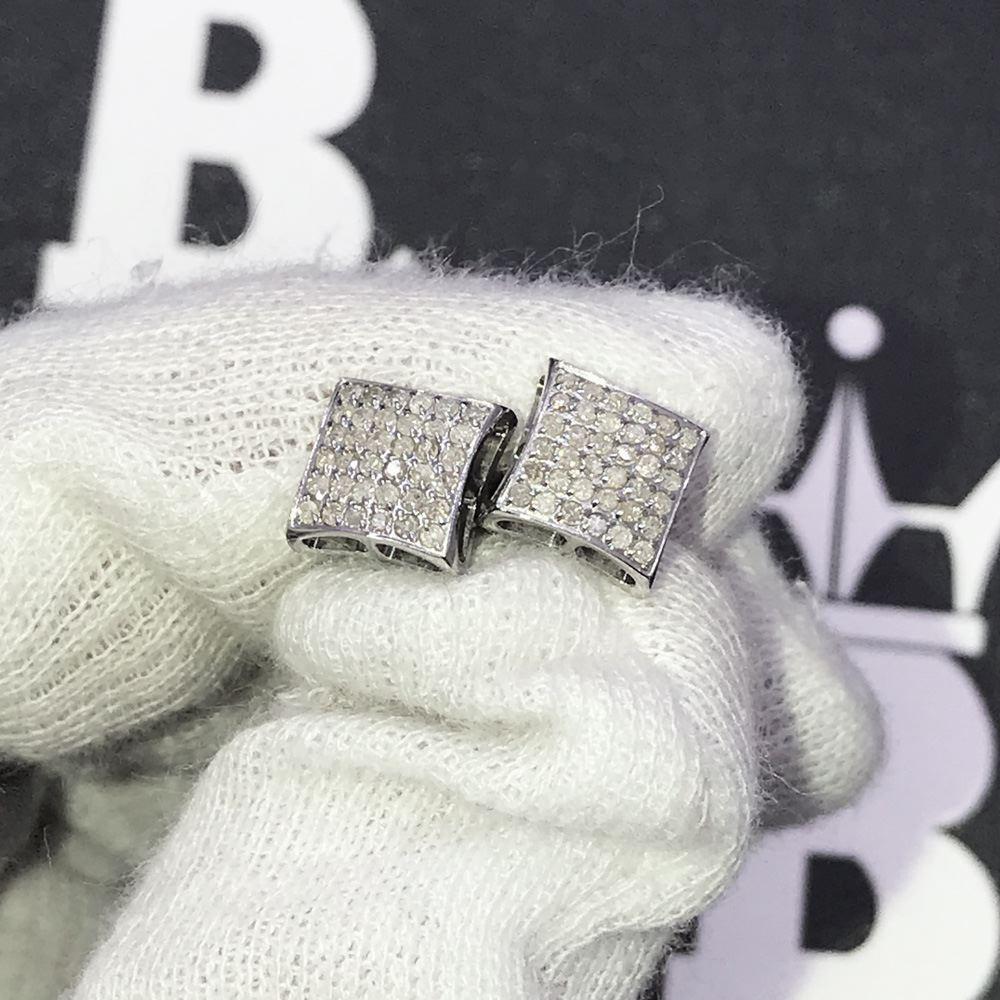 .72cttw Diamond Kite Earrings in Stainless Steel HipHopBling