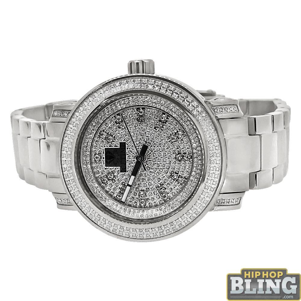 .75 Carat Diamond Queen IceTime Womens Watch Steel HipHopBling