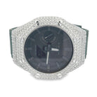 7.75 Carat VVS Moissanite Iced Out G Shock GA2100 Hip Hop Custom Watch Black Dial | Clear Band HipHopBling