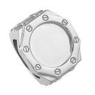 8 Sided Face Custom Rhodium Designer Ring 7 HipHopBling