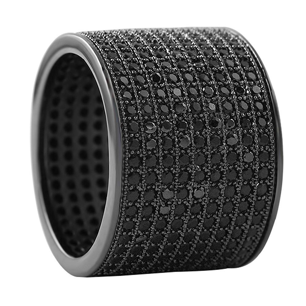 9 Row 360 Eternity Black Bling Bling Ring 7 HipHopBling