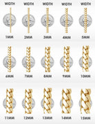 .925 Silver 10MM Rope CZ Gold Bling Bling Chain 20 HipHopBling