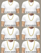 .925 Silver 10MM Rope CZ Gold Bling Bling Chain 20 HipHopBling