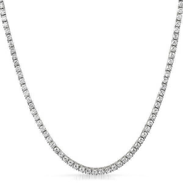 .925 Silver 2MM CZ Micro Tennis Chain Bling 16 in HipHopBling