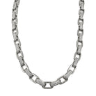.925 Silver 3D Box Link CZ Hip Hop Chain 16" HipHopBling