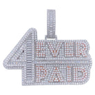 .925 Silver 4 Ever Paid VVS CZ Iced Out Pendant White Gold HipHopBling
