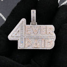 .925 Silver 4 Ever Paid VVS CZ Iced Out Pendant White Gold HipHopBling