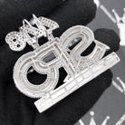 .925 Silver 448 SFO Safe Plays Only VVS CZ Iced Out Pendant White Gold HipHopBling