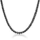 .925 Silver 4MM CZ Bling Tennis Chain Black 16" HipHopBling
