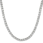 .925 Silver 4MM CZ Bling Tennis Chain Rhodium 16" HipHopBling