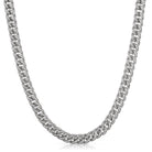 .925 Silver 8MM CZ Bling Bling Rhodium Cuban Links Chain 16" HipHopBling