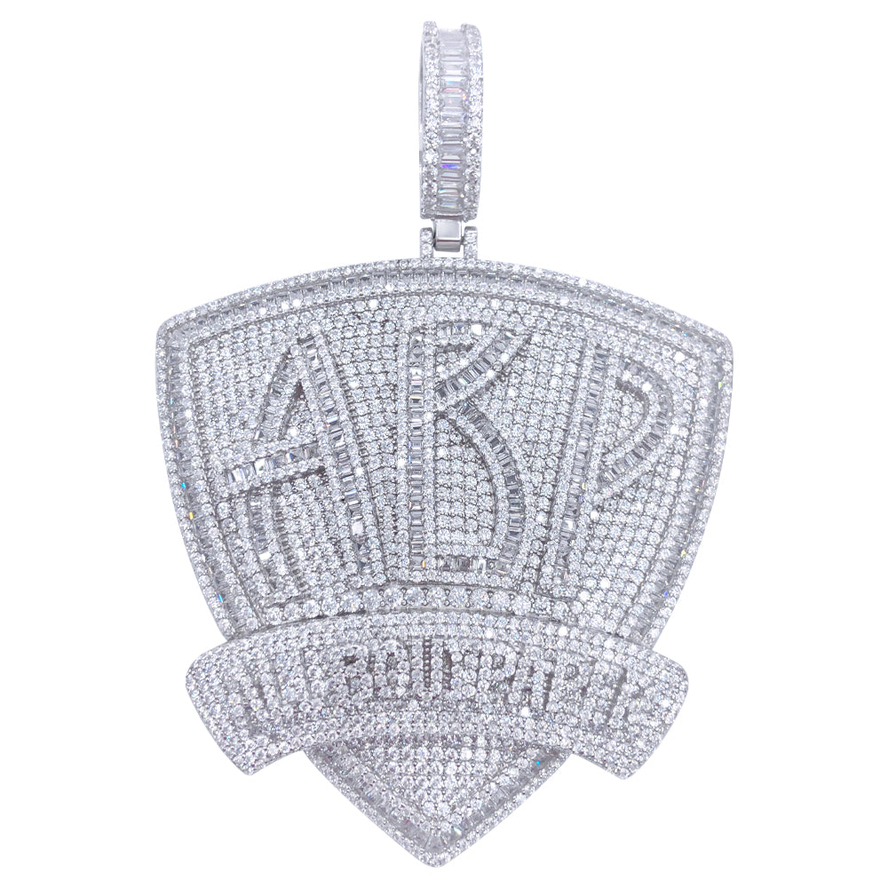 .925 Silver ABP All Bout Paper VVS CZ Iced Out Pendant HipHopBling