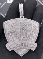.925 Silver ABP All Bout Paper VVS CZ Iced Out Pendant White Gold HipHopBling