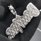 .925 Silver BadAzz Baguette VVS CZ Iced Out Pendant White Gold HipHopBling