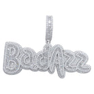 .925 Silver BadAzz Baguette VVS CZ Iced Out Pendant White Gold HipHopBling