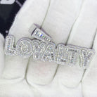 .925 Silver Baguette LOYALTY VVS CZ Iced Out Pendant Yellow Gold HipHopBling