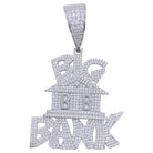 .925 Silver Big Bank VVS CZ Iced Out Pendant White Gold HipHopBling