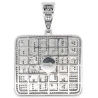 .925 Silver Billion Dollar Baby CZ Iced Out Pendant White Gold HipHopBling