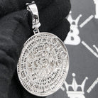 .925 Silver Billion Dollar Mindset Baguette VVS CZ Iced Out Pendant White Gold HipHopBling