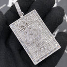 .925 Silver BL Boss Life Baguette VVS CZ Iced Out Pendant White Gold HipHopBling