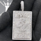 .925 Silver BL Boss Life Baguette VVS CZ Iced Out Pendant White Gold HipHopBling