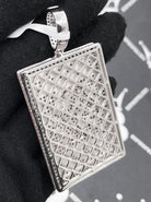 .925 Silver BL Boss Life Baguette VVS CZ Iced Out Pendant White Gold HipHopBling