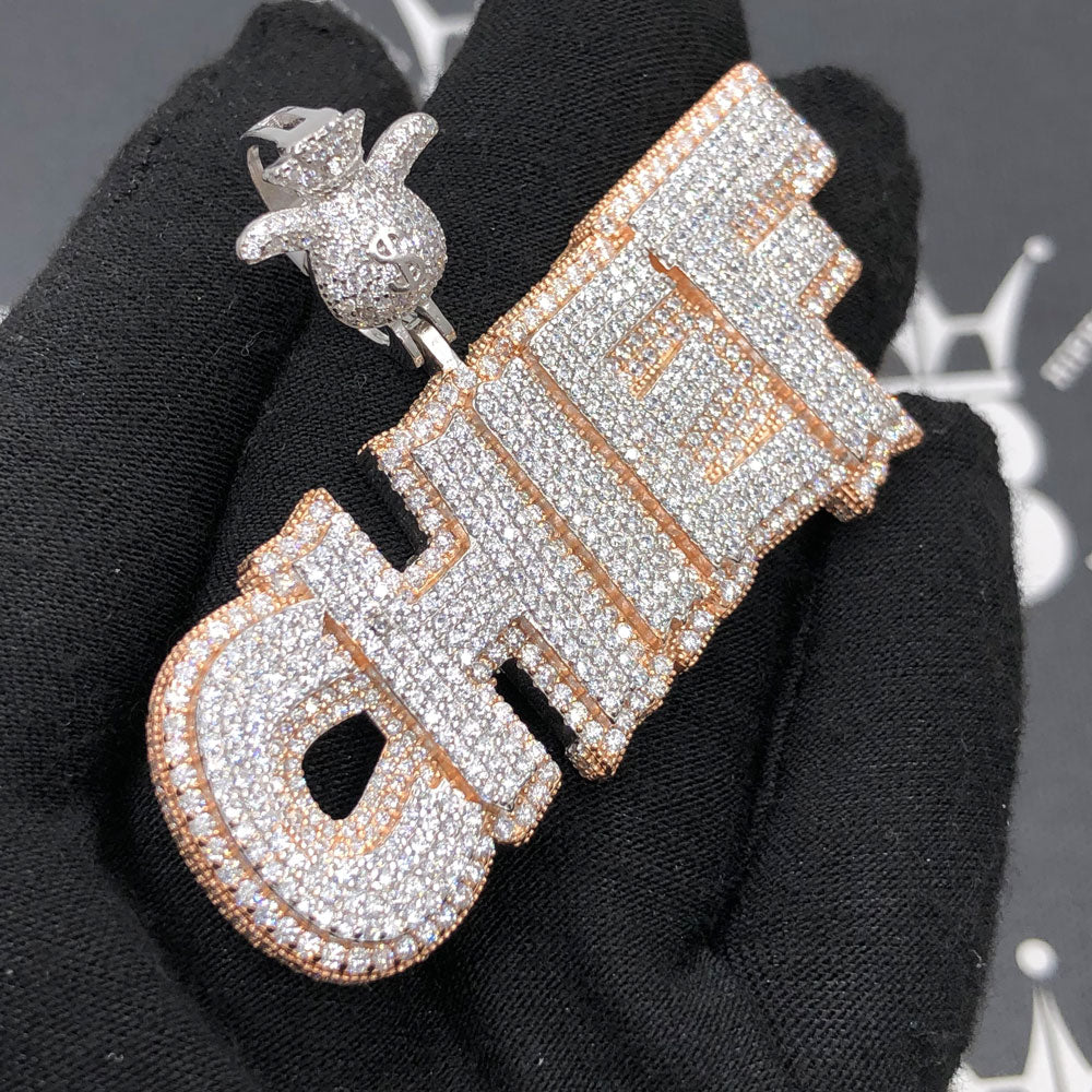 .925 Silver CHIEF VVS CZ Iced Out Pendant HipHopBling