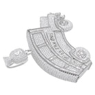 .925 Silver Don't Miss Tha Bus CZ Iced Out Pendant HipHopBling